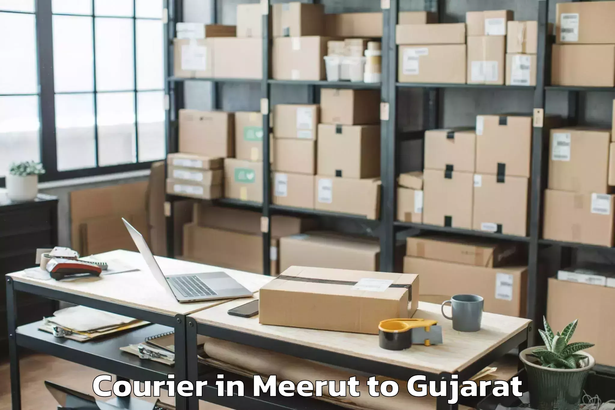 Quality Meerut to Rajkot Airport Raj Courier